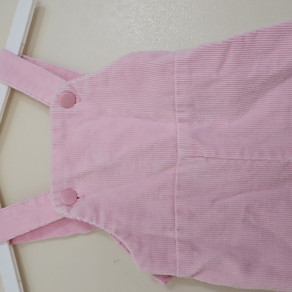 Vintage Stone Apparel Pink Corduroy Overall Sz 12mos Kids Made in USA - Picture 2 of 6